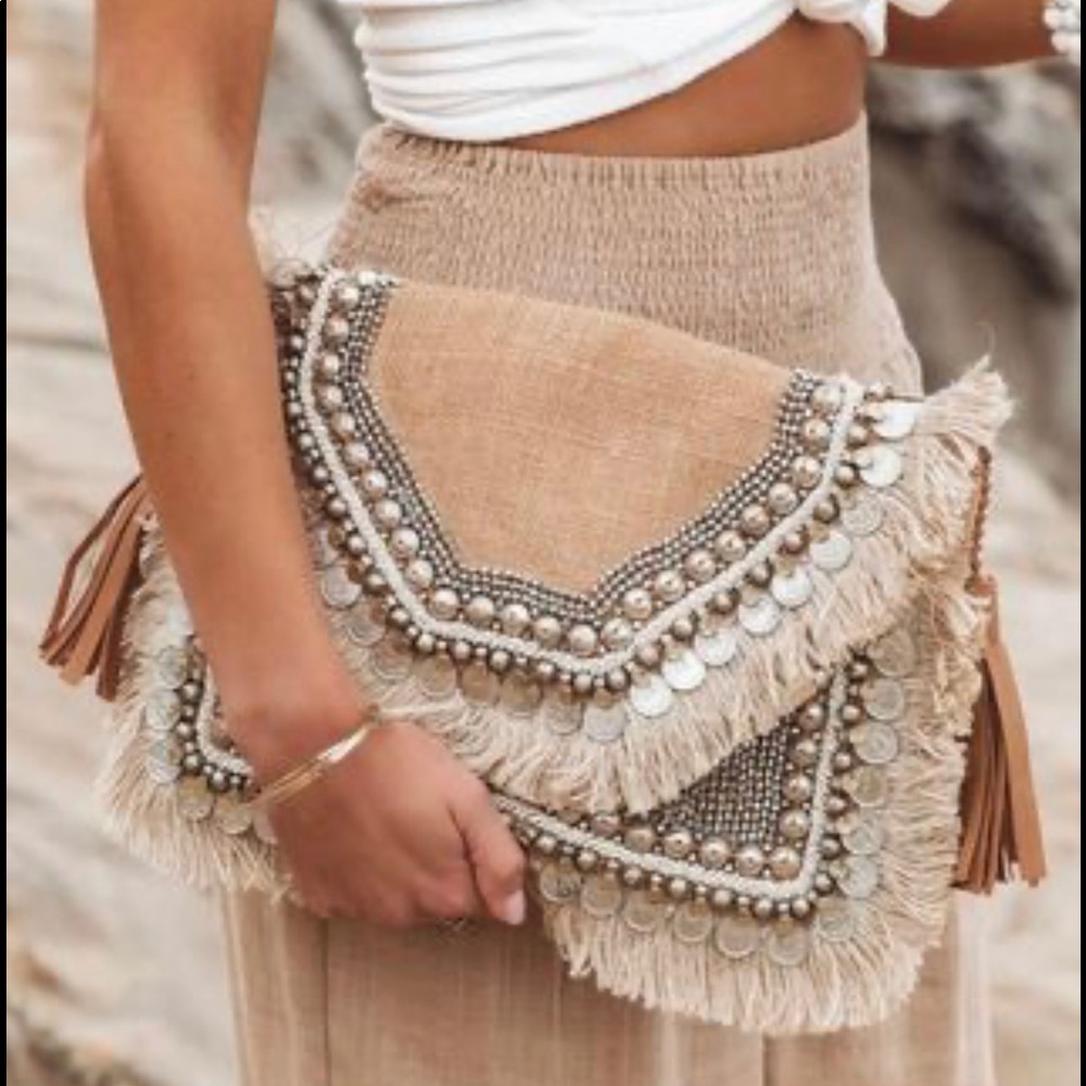Vici SHASHI - LEELA CLUTCH - NATURAL